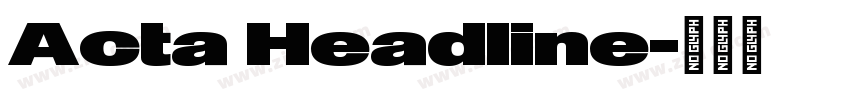 Acta Headline字体转换